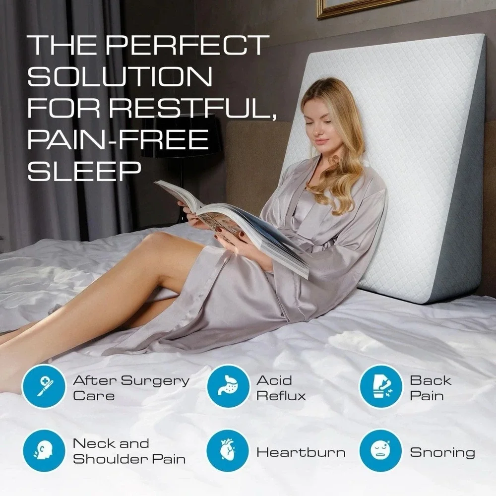Kolbs Extra Wide Bed Wedge‎ Pillow for Sleep 7.5